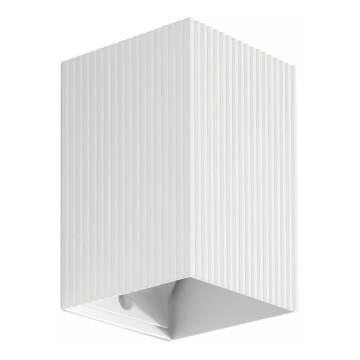 FARO 40534 - Applique SOLE 1xGU10/8W/230V bianco ondulato quadrato