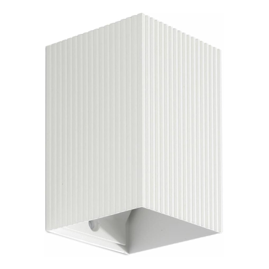 FARO 40534 - Applique SOLE 1xGU10/8W/230V bianco ondulato quadrato