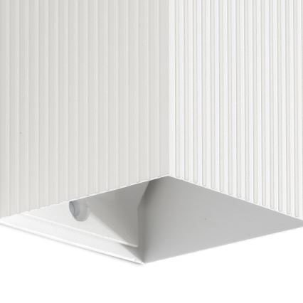FARO 40534 - Applique SOLE 1xGU10/8W/230V bianco ondulato quadrato