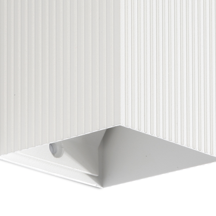 FARO 40534 - Applique SOLE 1xGU10/8W/230V bianco ondulato quadrato