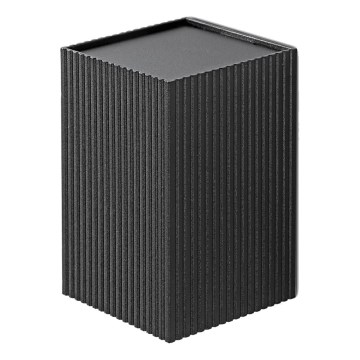 FARO 40535 - Applique SOLE 1xGU10/8W/230V nero ondulato quadrato