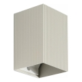 FARO 40536 - Applique SOLE 1xGU10/8W/230V grigio ondulato quadrato