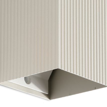 FARO 40536 - Applique SOLE 1xGU10/8W/230V grigio ondulato quadrato