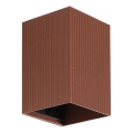 FARO 40537 - Applique SOLE 1xGU10/8W/230V color mattone ondulato quadrato