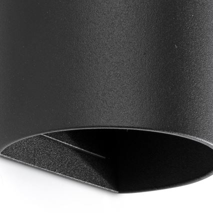 FARO 40539 - Applique SOLE 2xGU10/8W/230V nero arrotondato