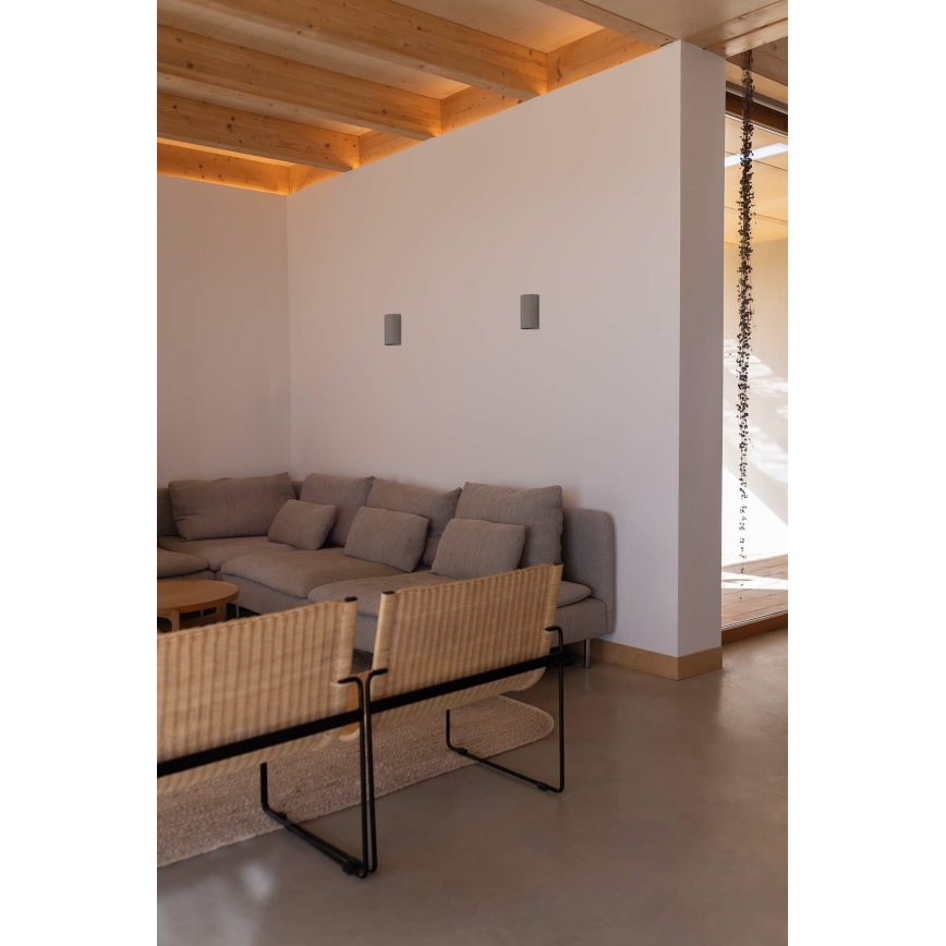 FARO 40540 - Applique SOLE 2xGU10/8W/230V grigio arrotondato