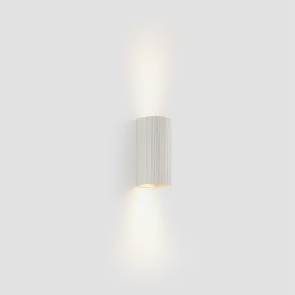 FARO 40542 - Applique SOLE 2xGU10/8W/230V bianco ondulato arrotondato