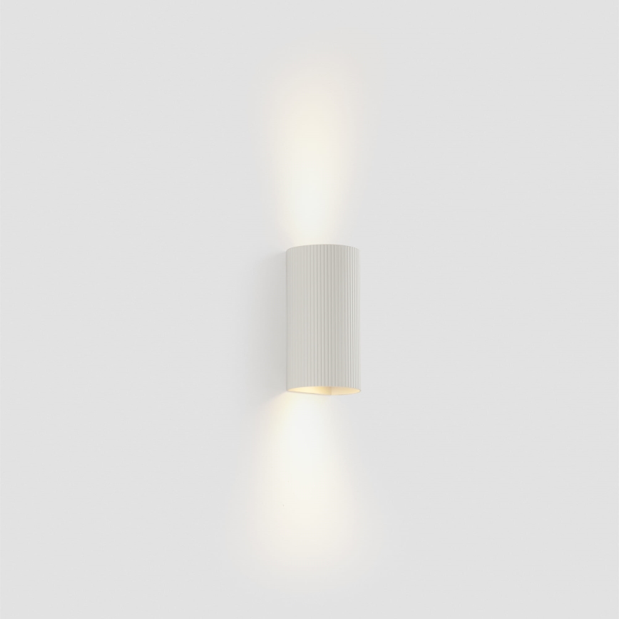 FARO 40542 - Applique SOLE 2xGU10/8W/230V bianco ondulato arrotondato
