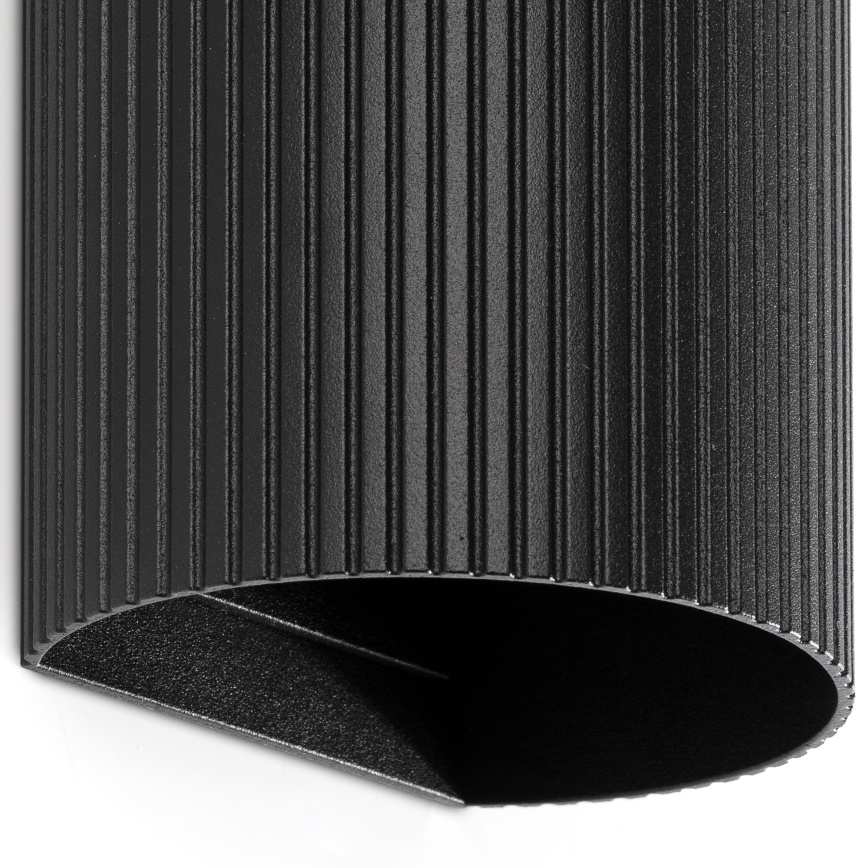 FARO 40543 - Applique murale SOLE 2xGU10/8W/230V noir ondulé arrondi
