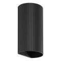 FARO 40543 - Applique SOLE 2xGU10/8W/230V nero ondulato arrotondato