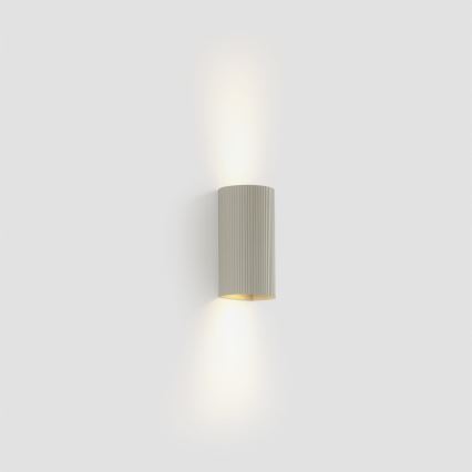 FARO 40544 - Applique SOLE 2xGU10/8W/230V grigio ondulato arrotondato