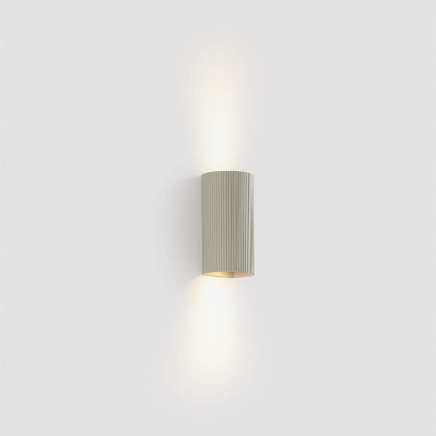 FARO 40544 - Applique SOLE 2xGU10/8W/230V grigio ondulato arrotondato