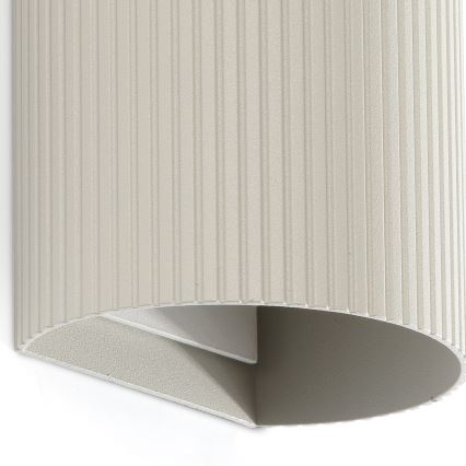 FARO 40544 - Applique SOLE 2xGU10/8W/230V grigio ondulato arrotondato