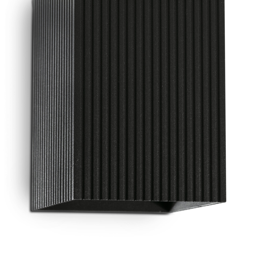 FARO 40566 - Applique SOLE 2xGU10/8W/230V nero ondulato quadrato