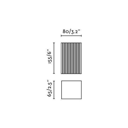 FARO 40566 - Applique SOLE 2xGU10/8W/230V nero ondulato quadrato