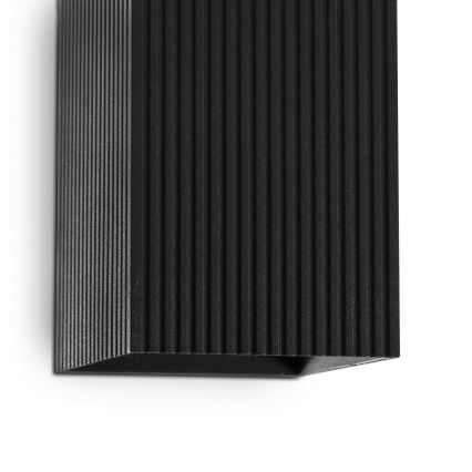 FARO 40566 - Wandleuchte SOLE 2xGU10/8W/230V schwarz gewellt eckig