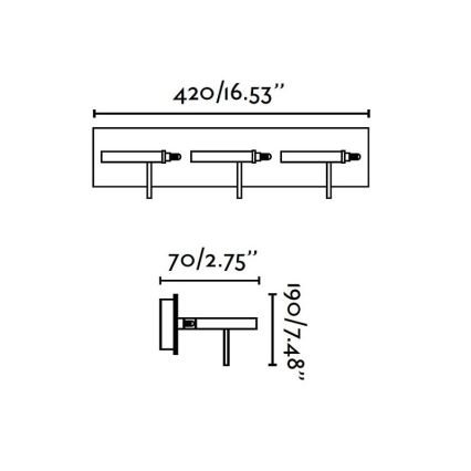 FARO 40805 - Applique a LED BOREAL 3xLED/5W/230V