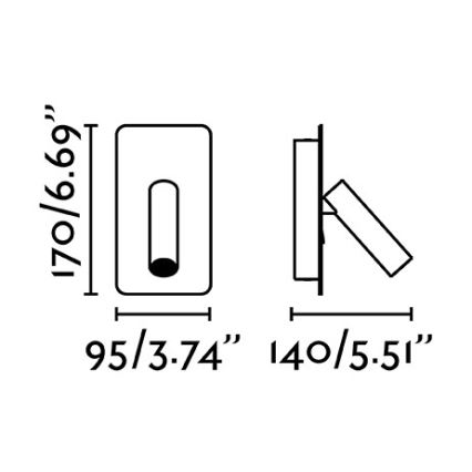 FARO 62120 - Faretto da muro LED SUAU LED/3W/230V bianco