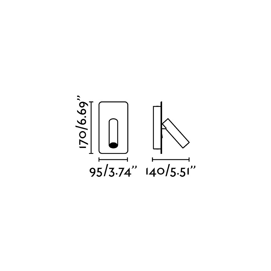 FARO 62120 - Faretto da muro LED SUAU LED/3W/230V bianco