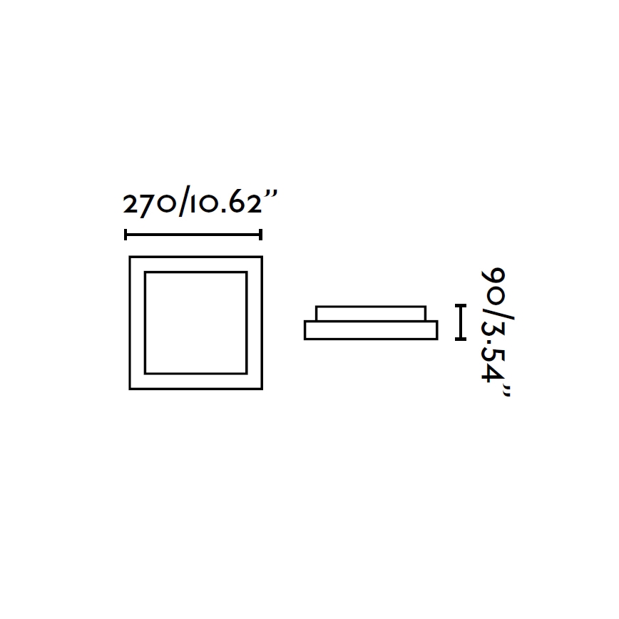 FARO 62968 - Plafonnier salle de bain TOLA 1 1xE27/20W/230V IP44