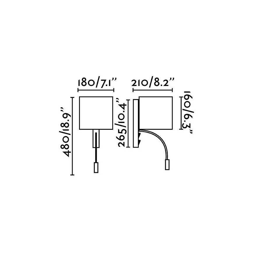 Faro 64323 - LED-Wandleuchte 1xE27/3W/ + LED/3W/230V