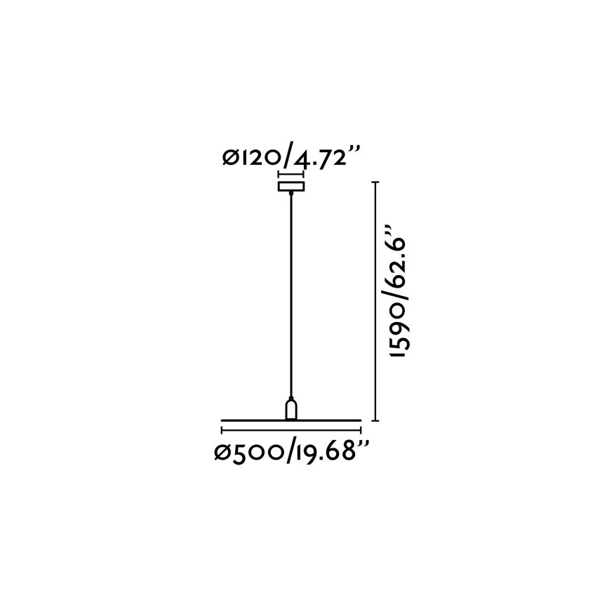 FARO 68145 - Suspension avec fil PLAT 1xE27/60W/230V