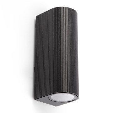 FARO 70327 - Außenwandleuchte ESTELA 2xGU10/5W/230V IP65 schwarz