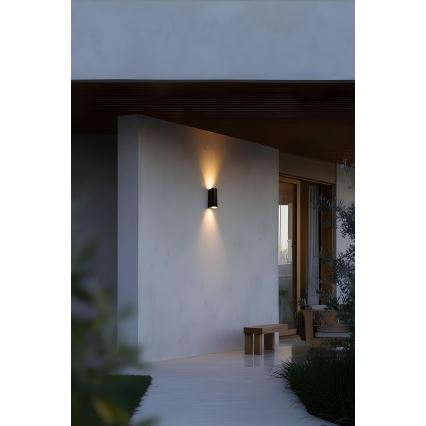 FARO 70327 - Außenwandleuchte ESTELA 2xGU10/5W/230V IP65 schwarz