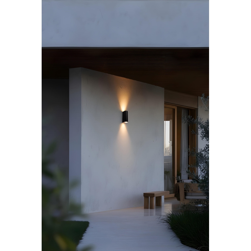 FARO 70327 - Außenwandleuchte ESTELA 2xGU10/5W/230V IP65 schwarz