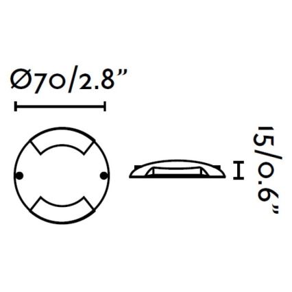 FARO 70547 - LED Außen-Einbauleuchte KEENAN LED/0,8 W/12V IP67