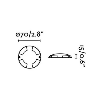 FARO 70564 - Lampada da incasso da esterno LED KEENAN-3 LED/1W/12V IP67