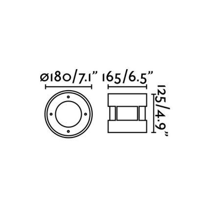 FARO 70589 - Lampada LED segnapasso da esterno SURIA-12 LED/12W/230V IK08 IP67