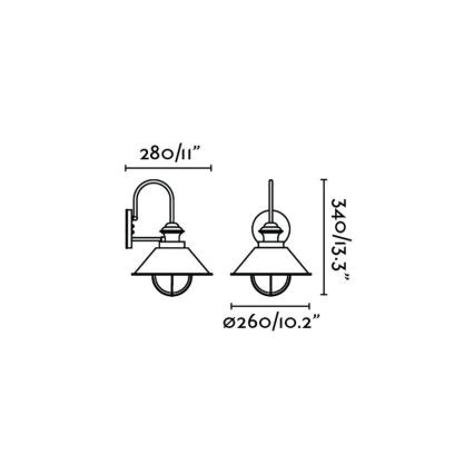 FARO 71128 - Applique da esterno NAUTICA 1xE27/11W/230V