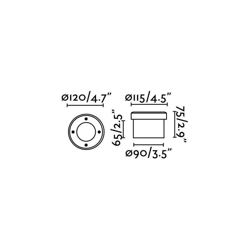 FARO 71495 - Spot d'extérieur LED encastrable dans le sol LIO 1xGX53/6W/230V IK08 IP67
