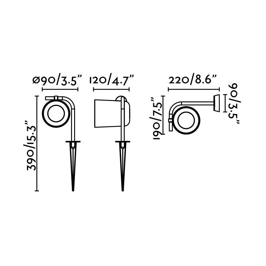 FARO 71546 - Applique da esterno FLOW 1xGU10/8W/230V IP65