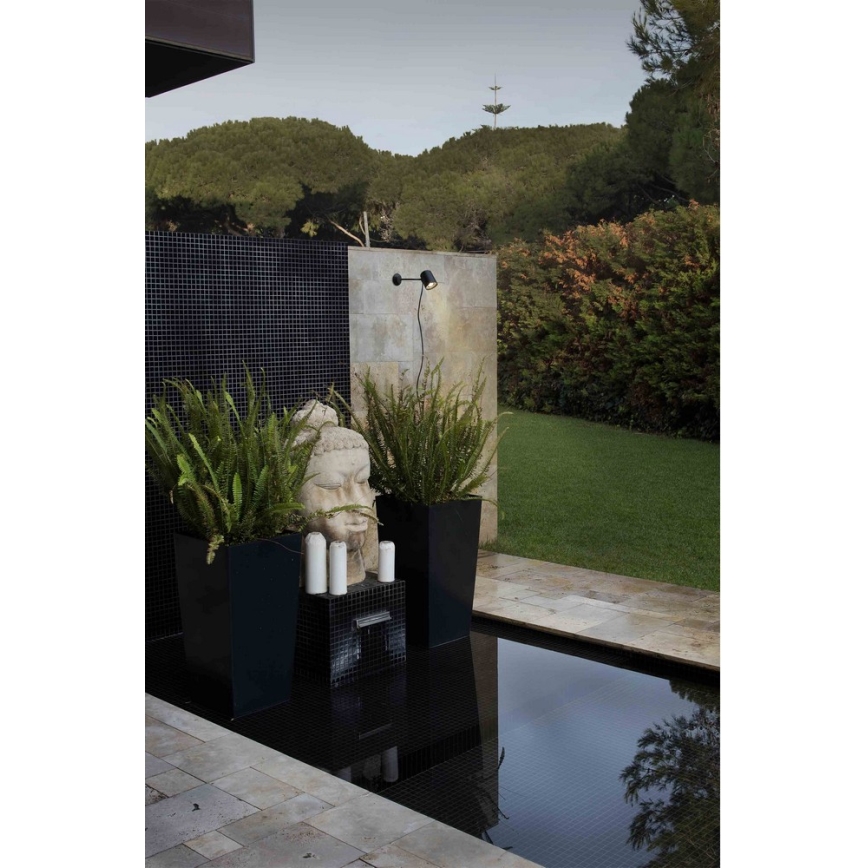 FARO 71546 - Applique murale d'extérieur FLOW 1xGU10/8W/230V IP65