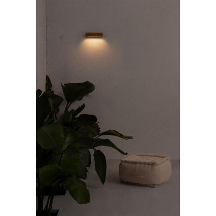 FARO 71898 - Applique LED da esterno LAKO LED/8W/230V IP65 nero/legno