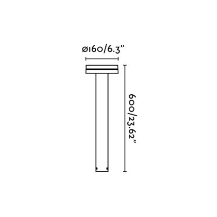 FARO 71948 - Lampada LED da esterno ESPOT LED/9W/230V 2200/2700/3200/4000K IK07 IP65 60 cm antracite