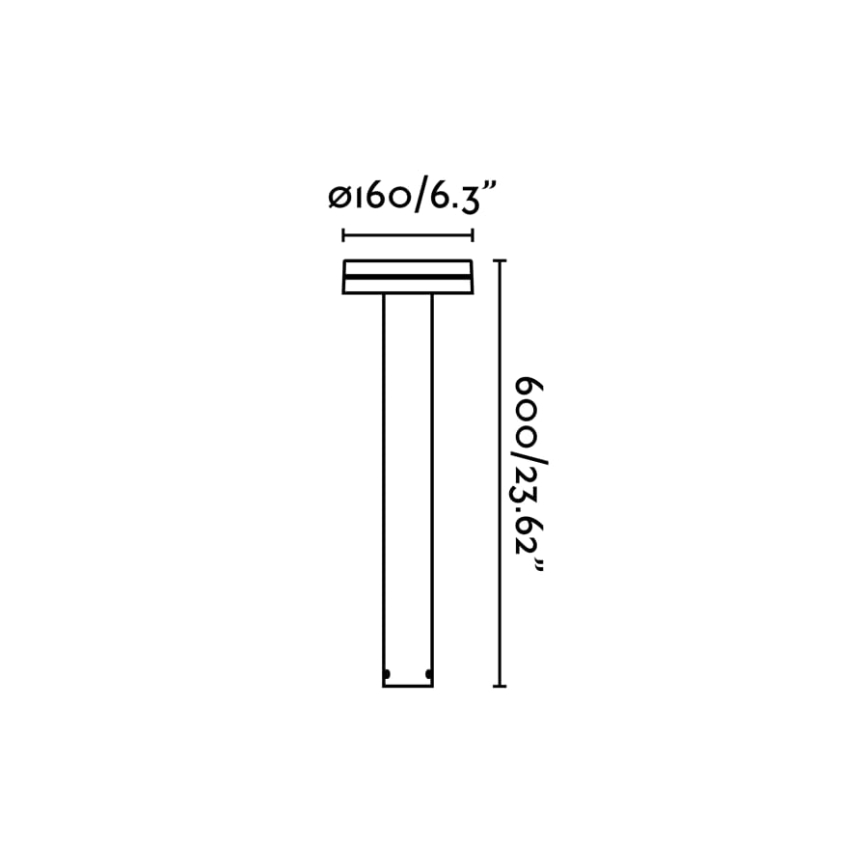 FARO 71948 - Lampada LED da esterno ESPOT LED/9W/230V 2200/2700/3200/4000K IK07 IP65 60 cm antracite