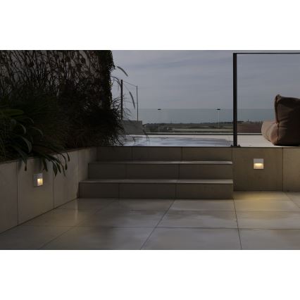 FARO 71964 - LED-Treppenleuchte DUNE LED/3W/230V 2200/2700/3200/4000K IP65 weiß quadratisch
