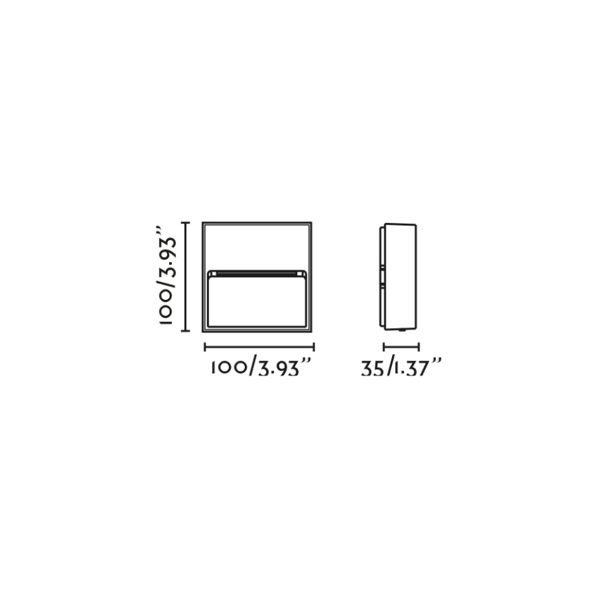 FARO 71964 - LED-Treppenleuchte DUNE LED/3W/230V 2200/2700/3200/4000K IP65 weiß quadratisch
