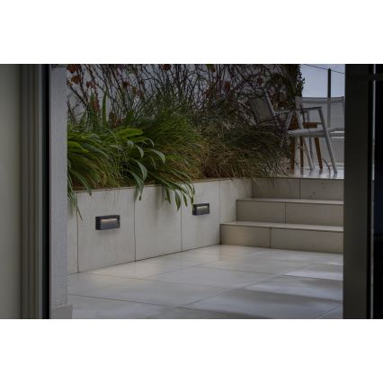 FARO 71966 - Luminaire LED d'escalier DUNE LED/6W/230V 2200/2700/3200/4000K IP65 anthracite rectangulaire