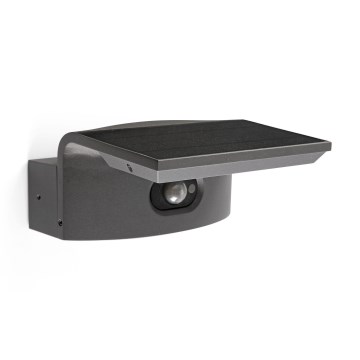 FARO 74456 - Lampada da parete solare a LED con sensore LUMA LED/5W/3,7/230V IP65 antracite
