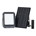 Faro LED solare LED/10W/3,7V IP65 4000K 8000 mAh nero + telecomando
