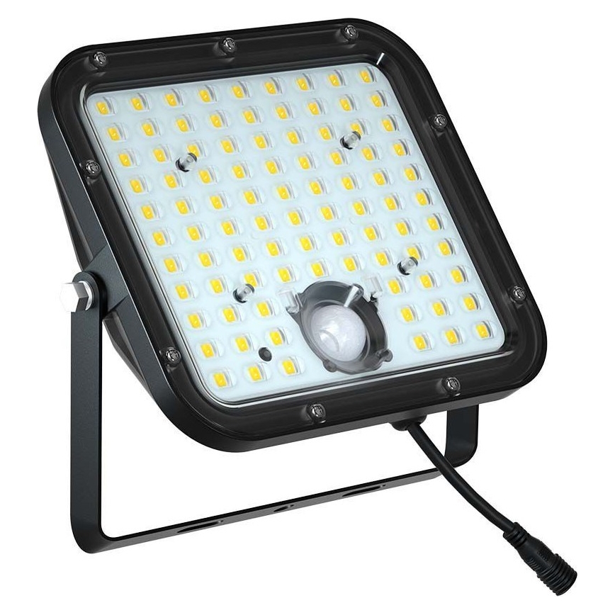 Faro solare LED con sensore LED/30W/6,4V 4000K 6000 mAh + telecomando