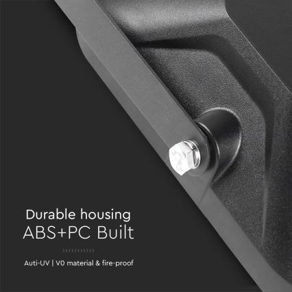 Faro solare LED con sensore LED/30W/6,4V 4000K 6000 mAh + telecomando