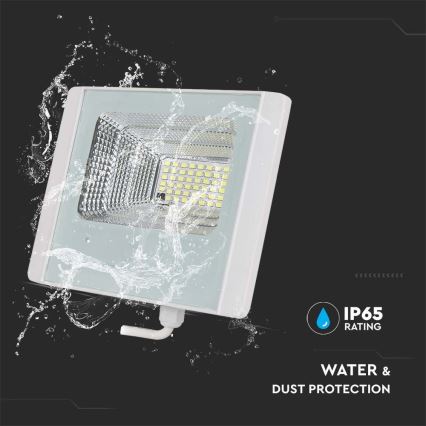 Faro LED solare da esterno LED/20W/3,2V IP65 6400K 20000 mAh con telecomando
