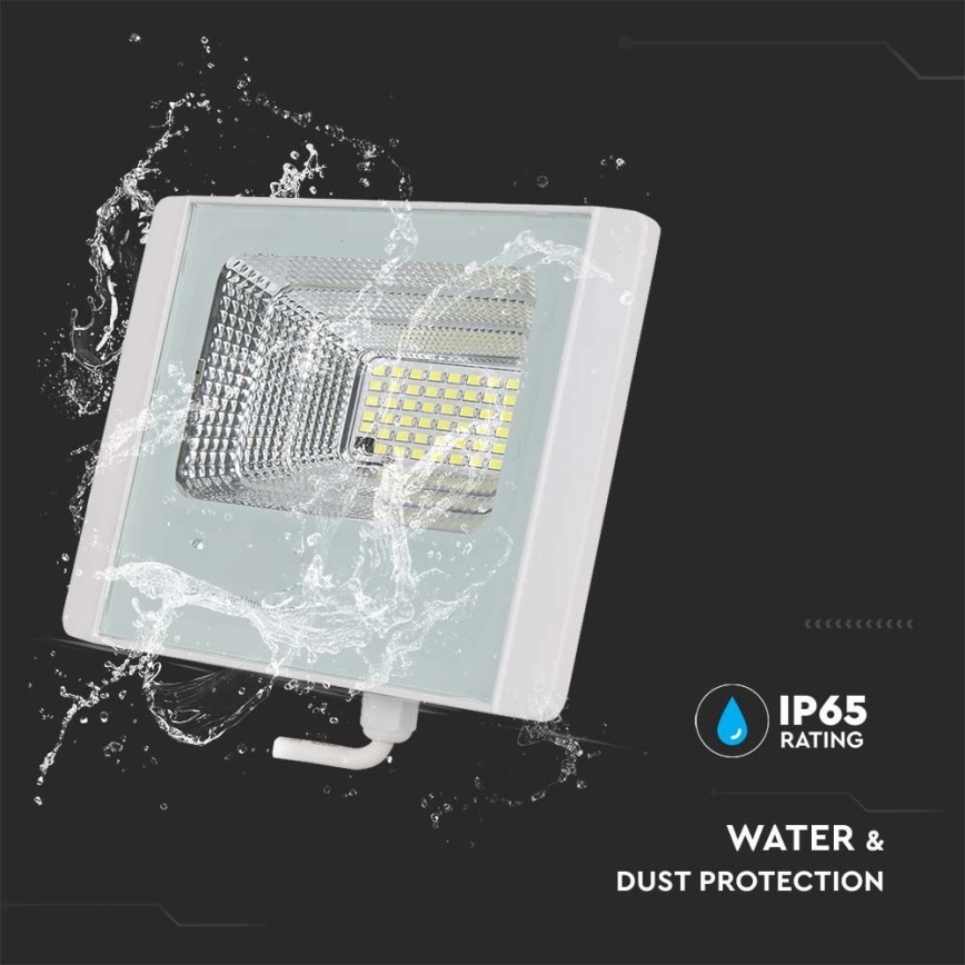 Faro LED solare da esterno LED/20W/3,2V IP65 6400K 20000 mAh con telecomando