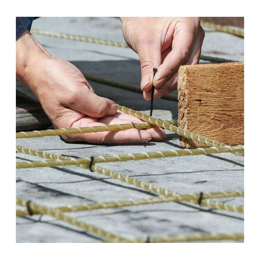 Fascia pieghevole plastica 2,5x100mm 100pcs nera