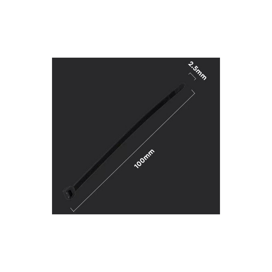 Fascia pieghevole plastica 2,5x100mm 100pcs nera